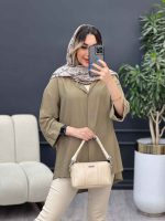مانتو دکمه مخفی بغل چاک کد 4848 - تصویر 19