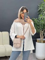 مانتو دکمه مخفی بغل چاک کد 4848 - تصویر 9