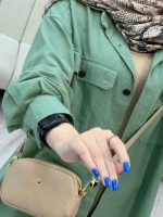 مانتو لینن سر جیب دکمه وینا کد 4846 - تصویر 26