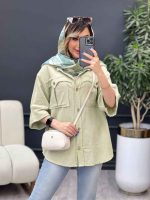 مانتو جیب پیله ریش دار کد 4850 - تصویر 9