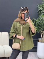 مانتو جیب پیله ریش دار کد 4850 - تصویر 17