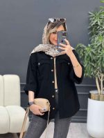 مانتو جیب پیله ریش دار کد 4850 - تصویر 3
