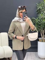 مانتو دو دکمه ثمین کد 4868 - تصویر 16