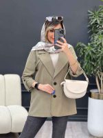 مانتو دو دکمه ثمین کد 4868 - تصویر 8