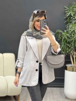 مانتو دو دکمه ثمین کد 4868 - تصویر 7