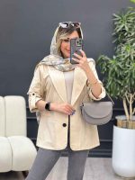مانتو دو دکمه ثمین کد 4868 - تصویر 13
