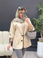 مانتو دو دکمه ثمین کد 4868 - تصویر 19