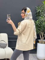 مانتو دو دکمه ثمین کد 4868 - تصویر 5