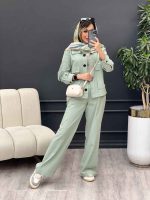 ست مانتو و شلوار افرا کد 4859 - تصویر 9