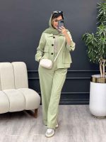 ست مانتو و شلوار افرا کد 4859 - تصویر 14