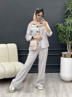 ست مانتو و شلوار افرا کد 4859 - تصویر 22