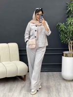 ست مانتو و شلوار افرا کد 4859 - تصویر 5