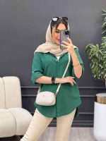 مانتو لینن رنگی بغل پنج دکمه کد 4872 - تصویر 10