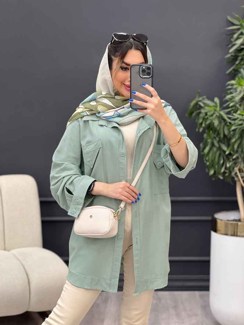 مانتو جیب مثلثی نوا کد 4783 مانتو جیب مثلثی نوا کد 4783