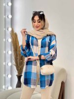 مانتو چهارخونه تک جیب کد 4890 - تصویر 30