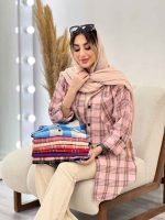 مانتو چهارخونه تک جیب هیما کد 4838 - تصویر 18