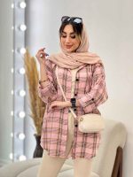 مانتو چهارخونه تک جیب هیما کد 4838 - تصویر 14