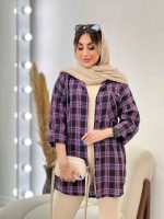 مانتو چهارخونه تک جیب هیما کد 4838 - تصویر 17