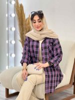 مانتو چهارخونه تک جیب کد 4890 - تصویر 26