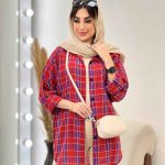 مانتو چهارخونه تک جیب هیما کد 4838