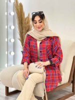 مانتو چهارخونه تک جیب کد 4890 - تصویر 10