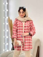 مانتو چهارخونه تک جیب هیما کد 4838 - تصویر 2