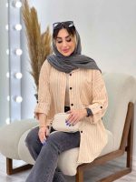 مانتو چهارخونه تک جیب هیما کد 4838 - تصویر 15