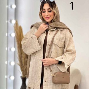 مانتو دوخت دار دو جیب پاکتی کد 4852