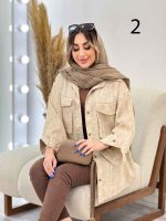 مانتو دوخت دار دو جیب پاکتی کد 4852 - تصویر 7
