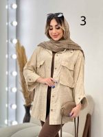 مانتو دوخت دار دو جیب پاکتی کد 4852 - تصویر 2