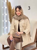 مانتو دوخت دار دو جیب پاکتی کد 4852 - تصویر 8