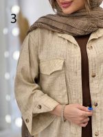 مانتو دوخت دار دو جیب پاکتی کد 4852 - تصویر 10