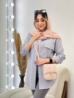 مانتو دو جیب پیله رزا کد 4874 - تصویر 3