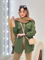مانتو دو جیب پیله رزا کد 4874 - تصویر 4