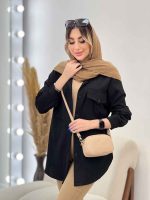 مانتو دو جیب پیله رزا کد 4874 - تصویر 11