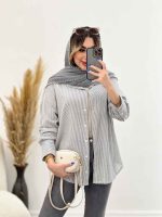 شومیز لینن راه راه پشت پیله کد 4857 - تصویر 25
