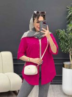مانتو لینن رنگی بغل پنج دکمه کد 4872 - تصویر 24