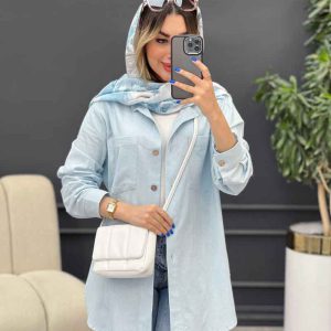 مانتو دو جیب پایین هلال آلاله کد 4873