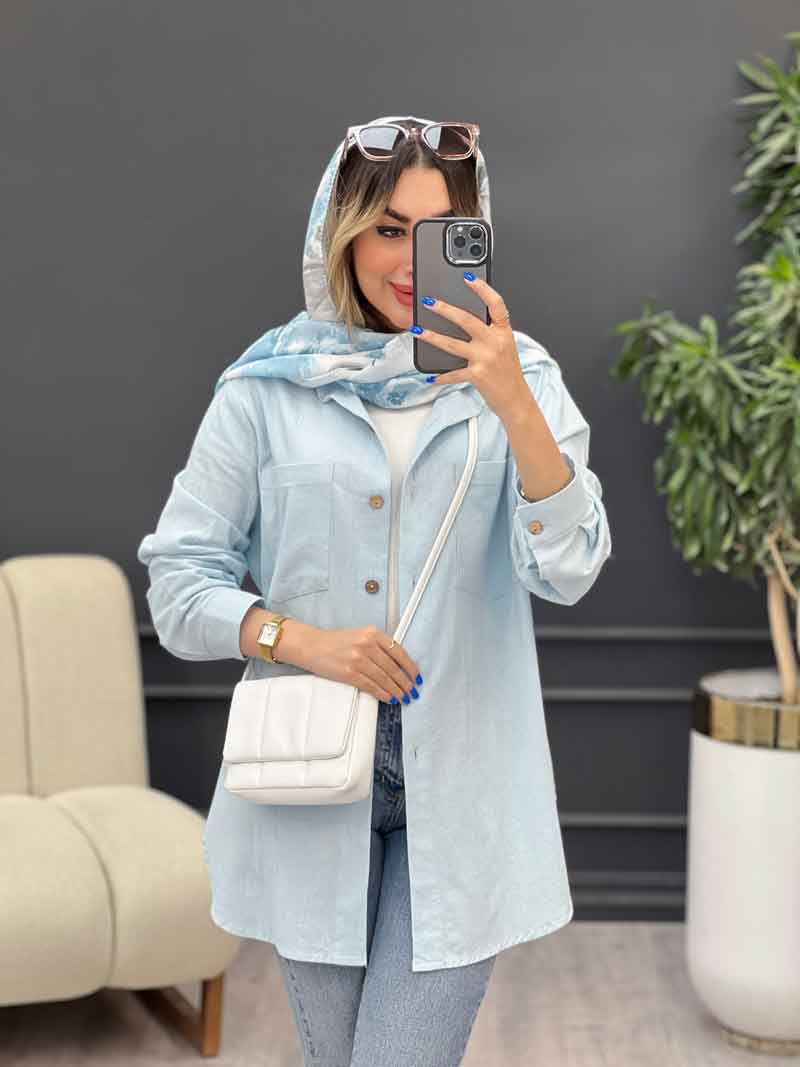 مانتو دو جیب پایین هلال آلاله کد 4873 مانتو دو جیب پایین هلال آلاله کد 4873