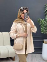 مانتو دو جیب پایین هلال آلاله کد 4873 - تصویر 3