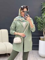 مانتو دو جیب پایین هلال آلاله کد 4873 - تصویر 8