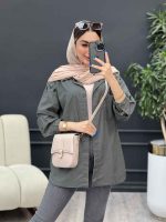 مانتو دو جیب سر شانه گلدوزی کد 4867 - تصویر 17
