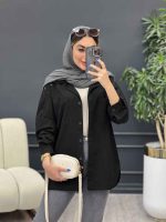 مانتو دو جیب سر شانه گلدوزی کد 4867 - تصویر 5