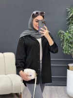 مانتو دو جیب سر شانه گلدوزی کد 4867 - تصویر 13