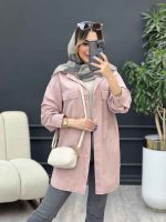 مانتو سر جیب دکمه نهال کد 4876 - تصویر 7