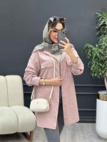 مانتو سر جیب دکمه نهال کد 4876 - تصویر 14