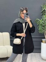 مانتو سر جیب دکمه نهال کد 4876 - تصویر 5