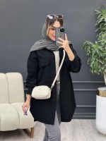 مانتو سر جیب دکمه نهال کد 4876 - تصویر 12