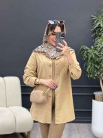 مانتو دو جیب پایین هلال آلاله کد 4873 - تصویر 19