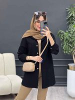 مانتو دو جیب پایین هلال آلاله کد 4873 - تصویر 10
